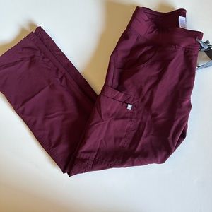 Figs burgundy cargo pants SP